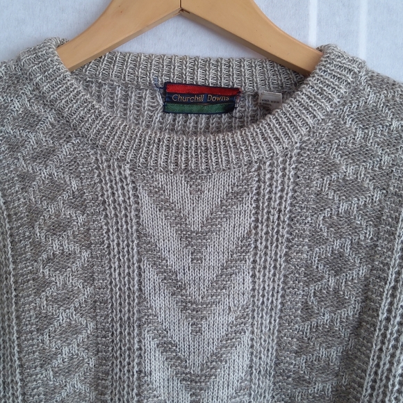 Vintage wool blend gray sweater made in Italy - Picture 2 of 6